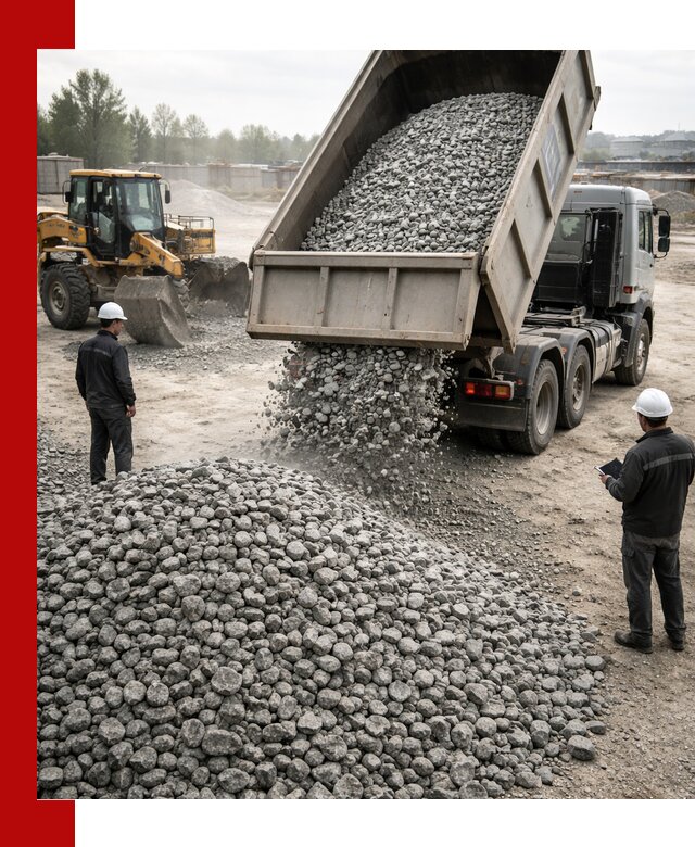 Доставка гранитного щебня фракции 20-40 в клине