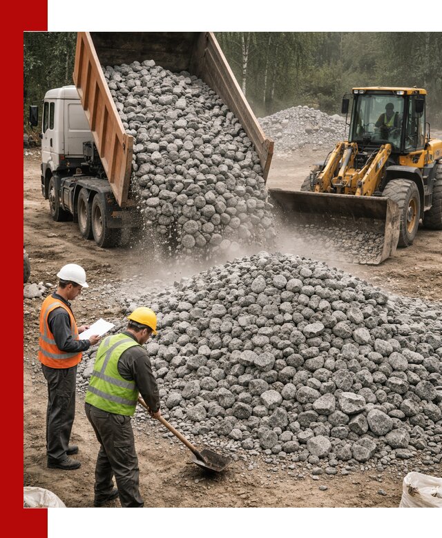 Гранитный щебень фракция 70-150 доставка в клине