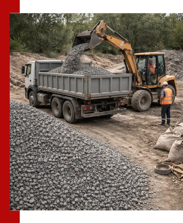 Доставка гравийного щебня в клине оптом и в розницу