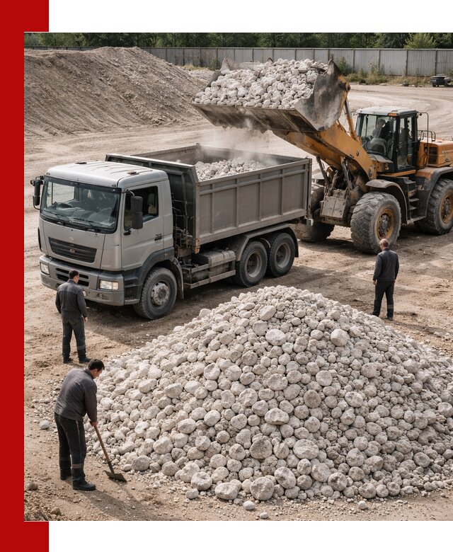 Известняковый щебень фракция 70–150 с доставкой в клине