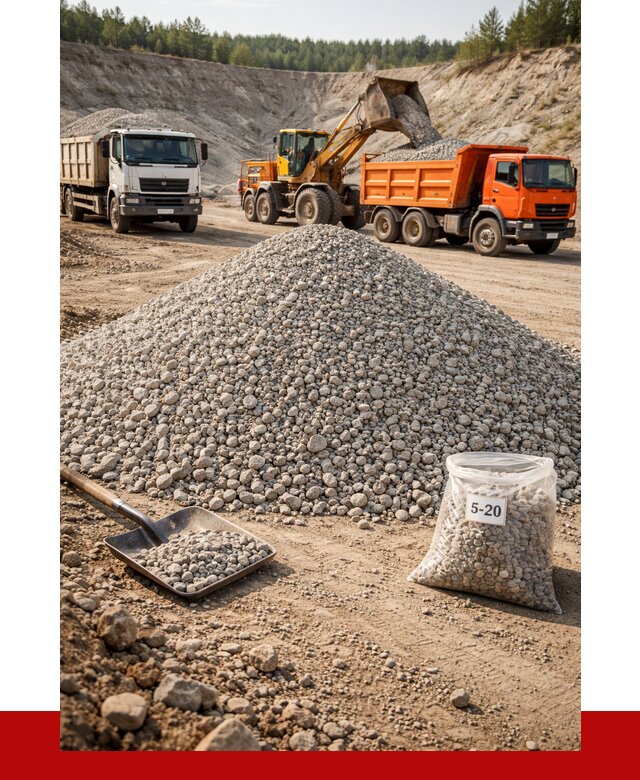 Доломитовый щебень фр. 5-20 в клине от 4303 р. | ПРОНЕРУДКли