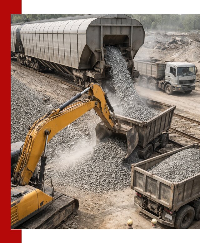 Доставка железнодорожного щебня в клине крупными партиями быстрого отгруза