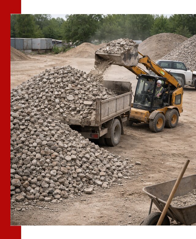 Доставка вторичного щебня в клине для строительных работ