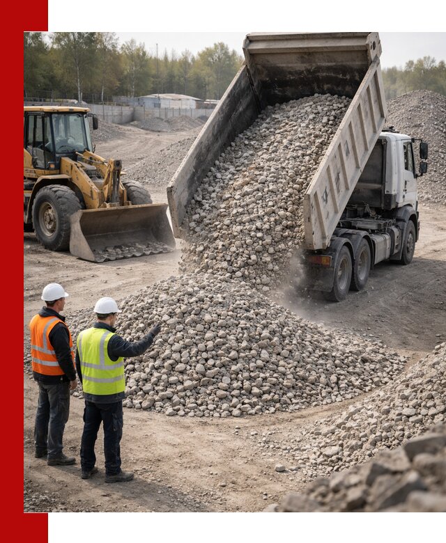 Вторичный щебень фракция 40–70 доставка в клине