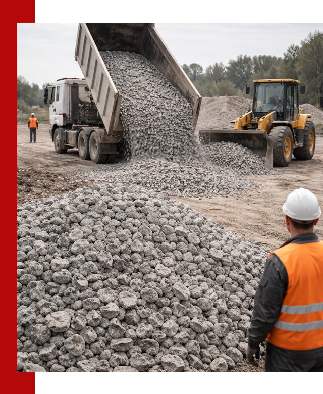 Доставка бетонного щебня фракции 20-40 в клине