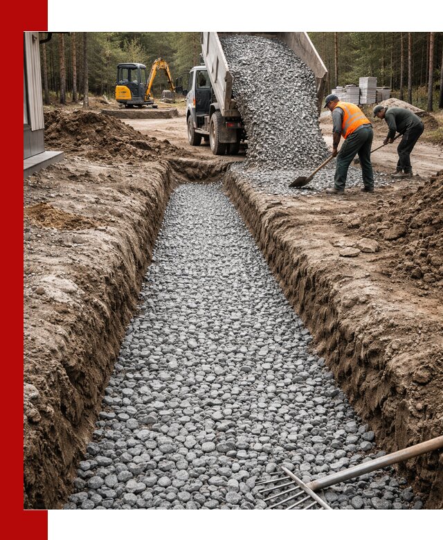 Щебень для дренажа с доставкой в клине высокого качества