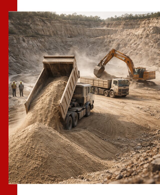 Карьерный песок навалом с доставкой в клине