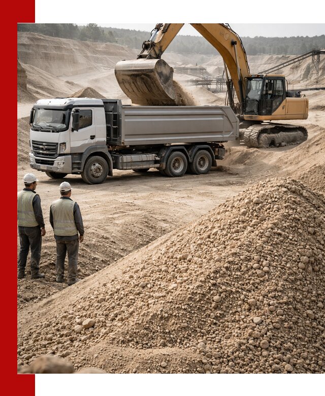 Карьерный крупнозернистый песок с доставкой в клине