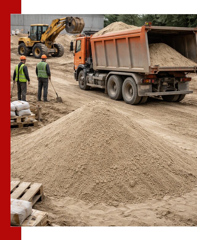 Доставка и продажа мытого речного песка в клине