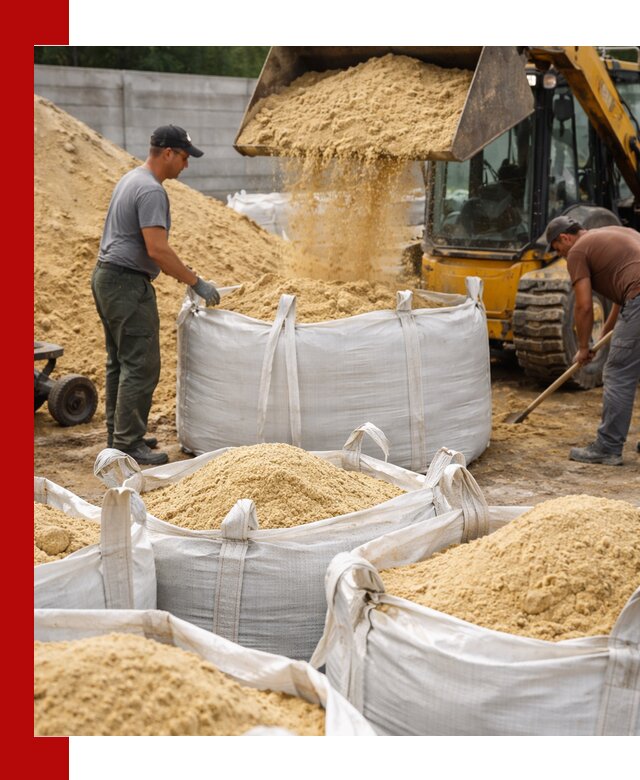 Поставка качественного песка для кладки в клине