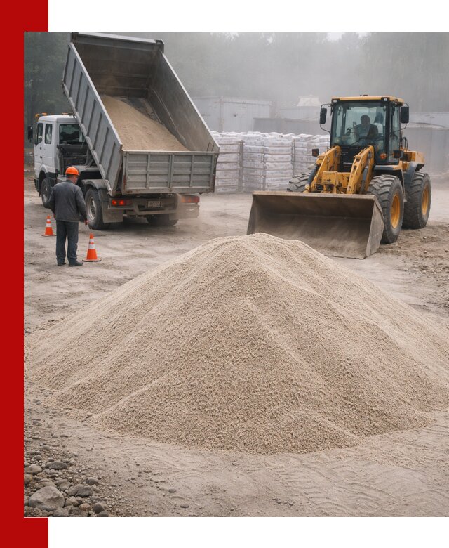 Кварцевый песок фракция 0–8 для стройработ в клине