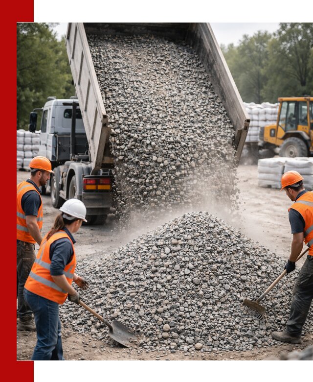Доставка гравия и камня в клине оптом и в розницу