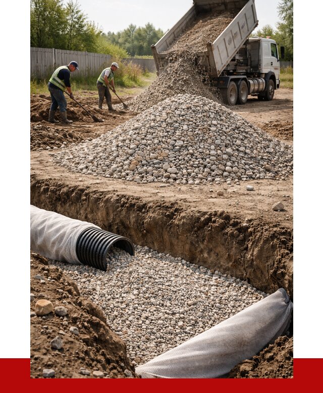 Гравий для дренажа в клине от 2254 р., доставка ПРОНЕРУДКли