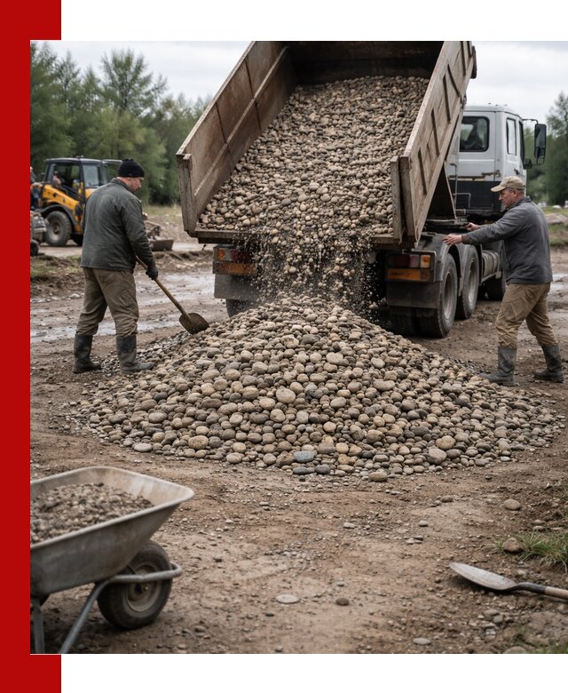 Доставка гальки речной оптом и в розницу в клине