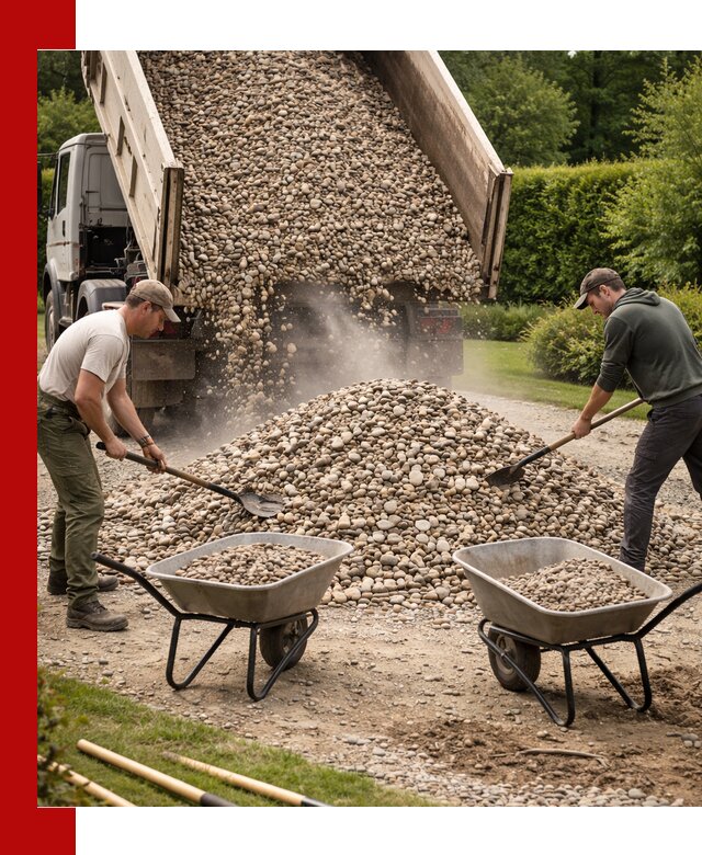 Доставка и продажа декоративной гальки в клине