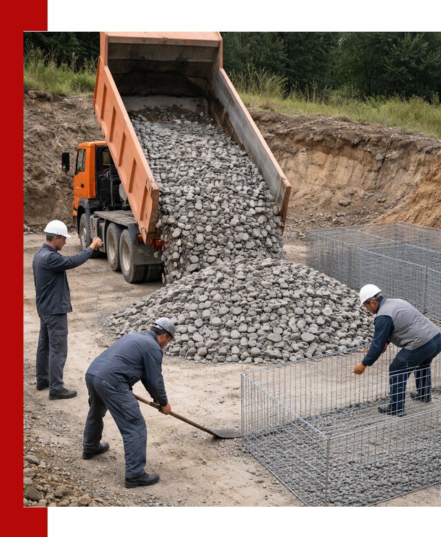 Камень для габионов с доставкой в клине быстро и надёжно