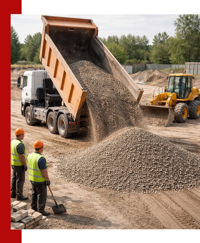 Доставка щебёночно-песчаной смеси ЩПС С7 в клине