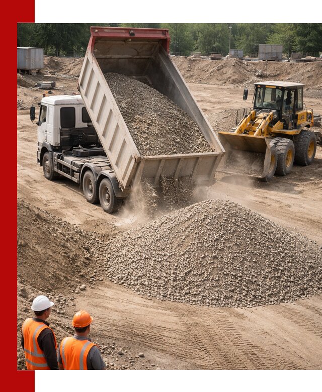 Щебень с песком (ЩГПС С2) с доставкой в клине