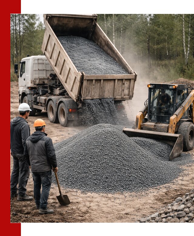 Гранитный отсев 0-5 с доставкой и разгрузкой в клине