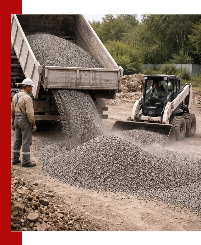 Доставка гравийного отсева 0-5 в клине оптом и в розницу