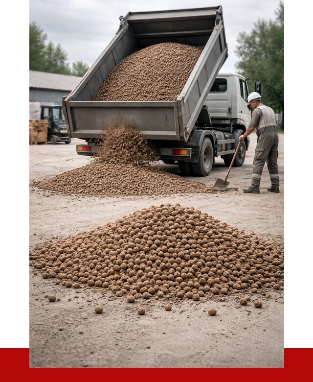 Керамзит с доставкой в клине от 4303 р. за м3 | ПРОНЕРУДКли