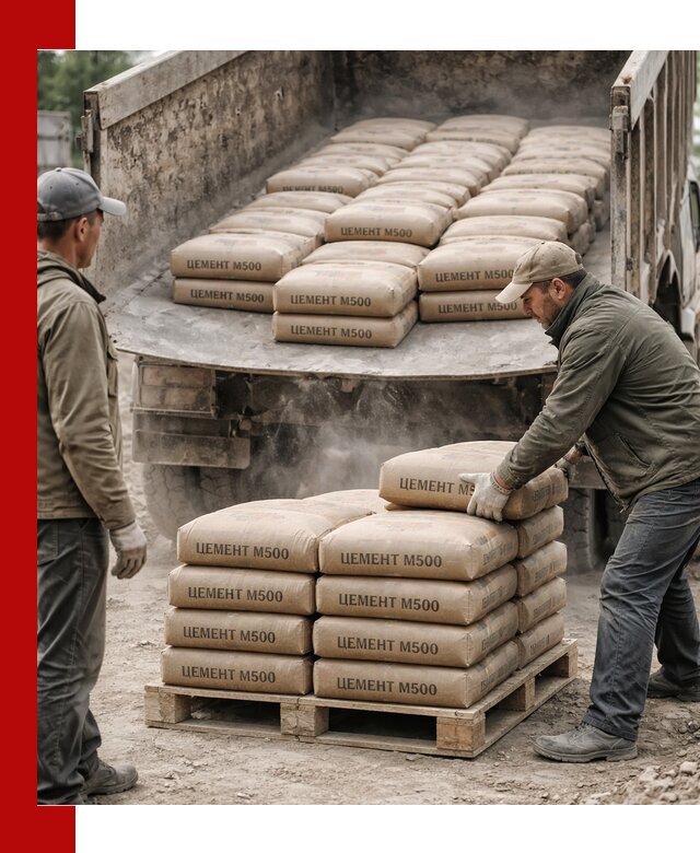 Цемент М500 с доставкой самосвалом в клине