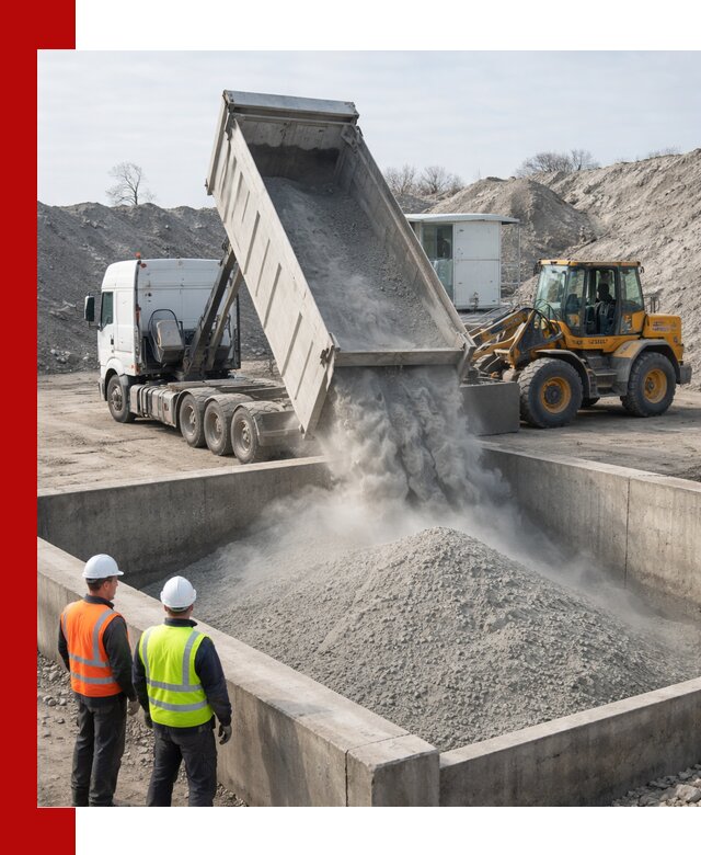 Доставка цемента навалом в клине крупными партиями