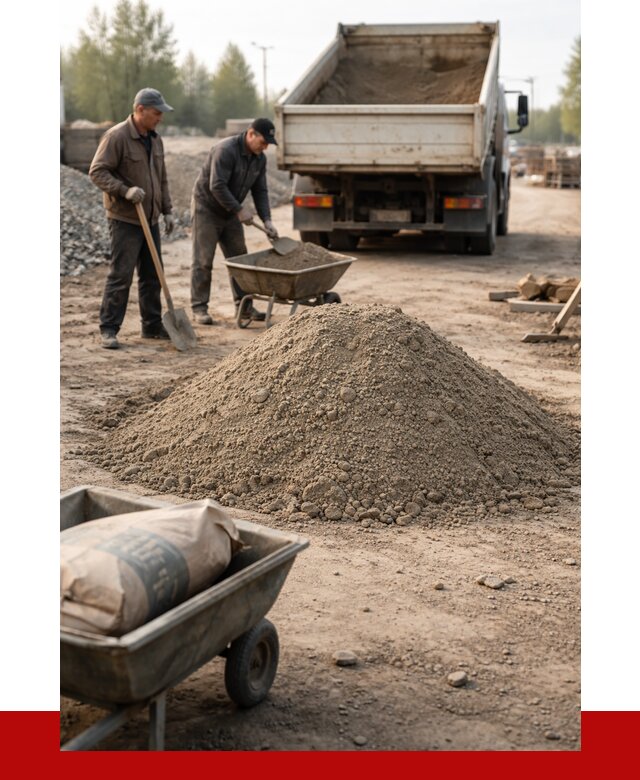 Цементно-песчаная смесь М150 в клине от 4815 р. | ПРОНЕРУДКли