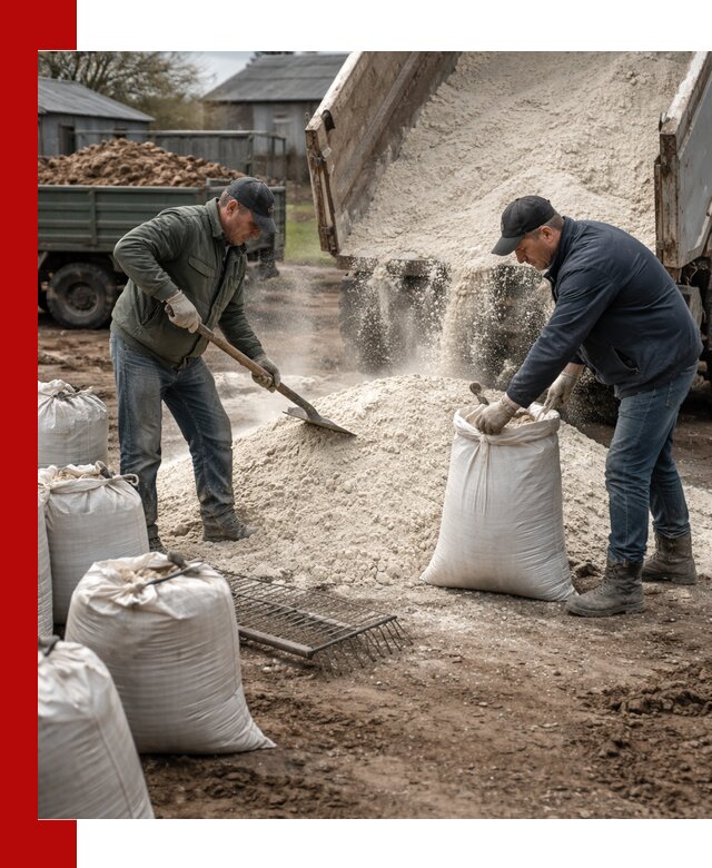 Доставка извести пушонки в клине оптом и мелким оптом