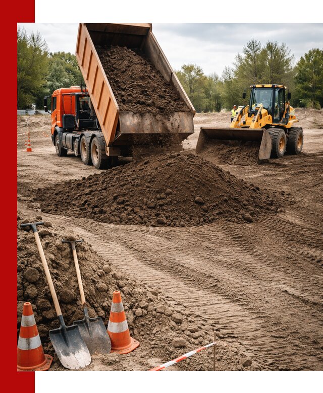 Поставка и доставка планировочного грунта в клине