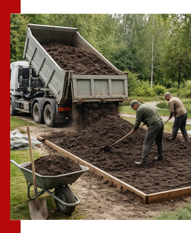 Доставка грунта для озеленения и благоустройства в клине