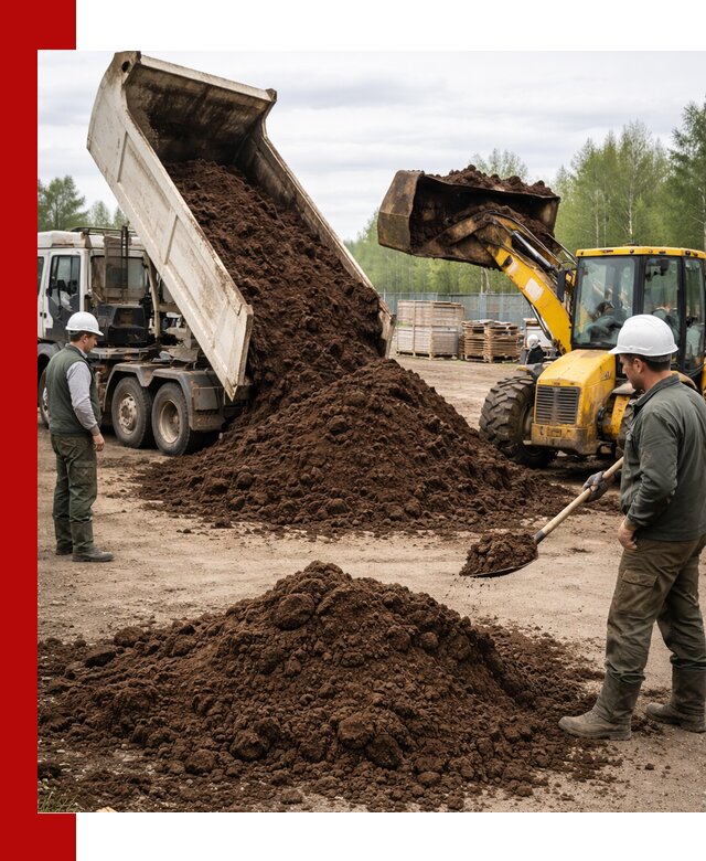 Доставка торфа оптом и в мешках в клине