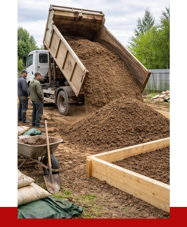 Торфо песчаная смесь в клине с доставкой от 1895 р. | ПРОНЕРУДКли