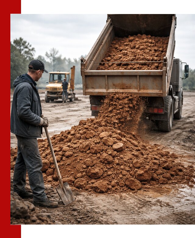 Глина для засыпки в клине с доставкой самосвалами