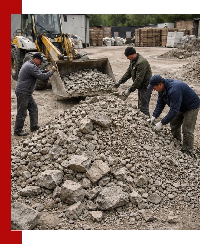 Демонтаж и вывоз бой бетона в клине