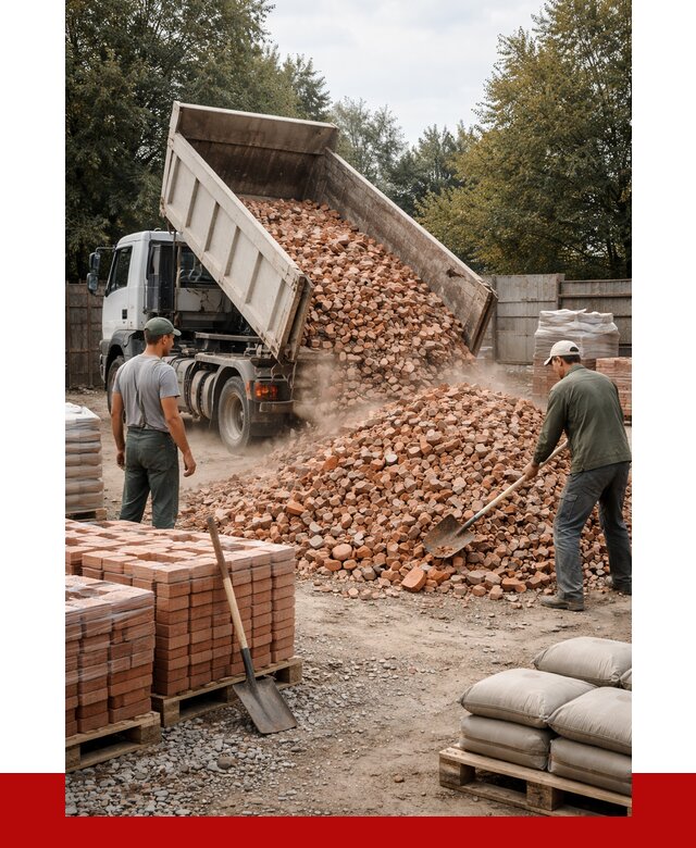 Бой кирпича в клине с доставкой от 4303 руб/куб | ПРОНЕРУДКли