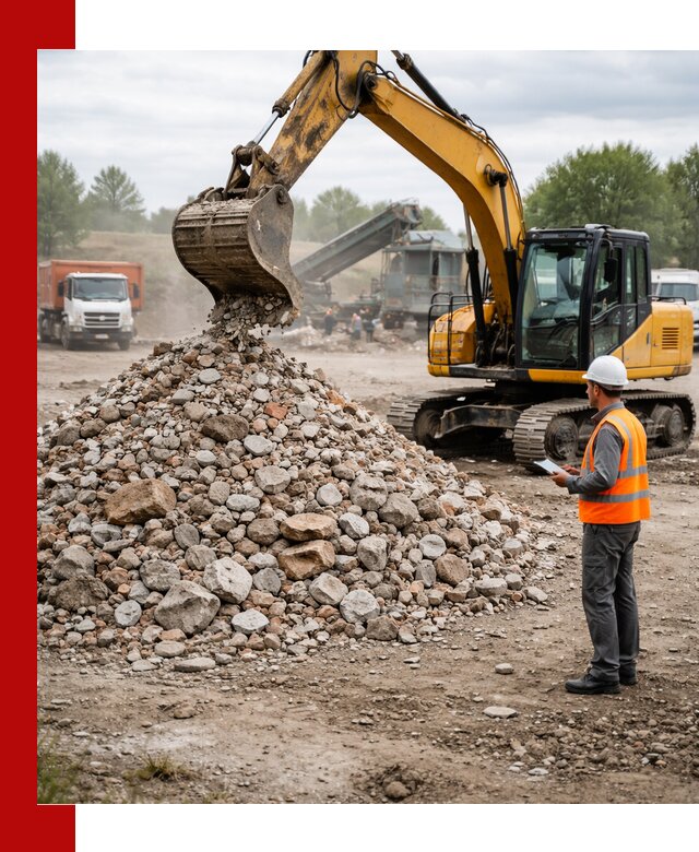 Доставка и вывоз строительного боя в клине