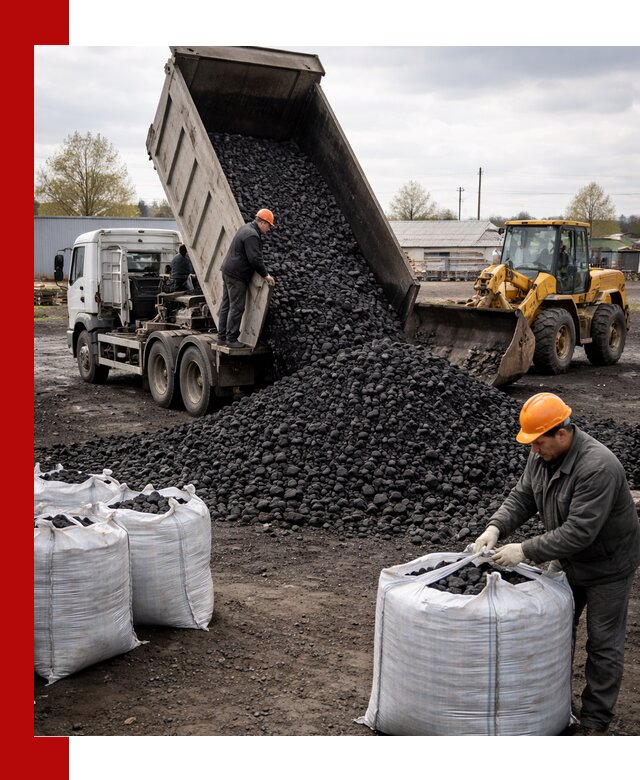 Доставка каменного угля в клине оптом и в розницу