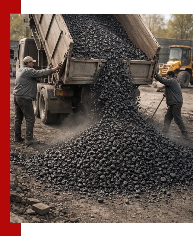 Доставка угля семечка самосвалами в клине