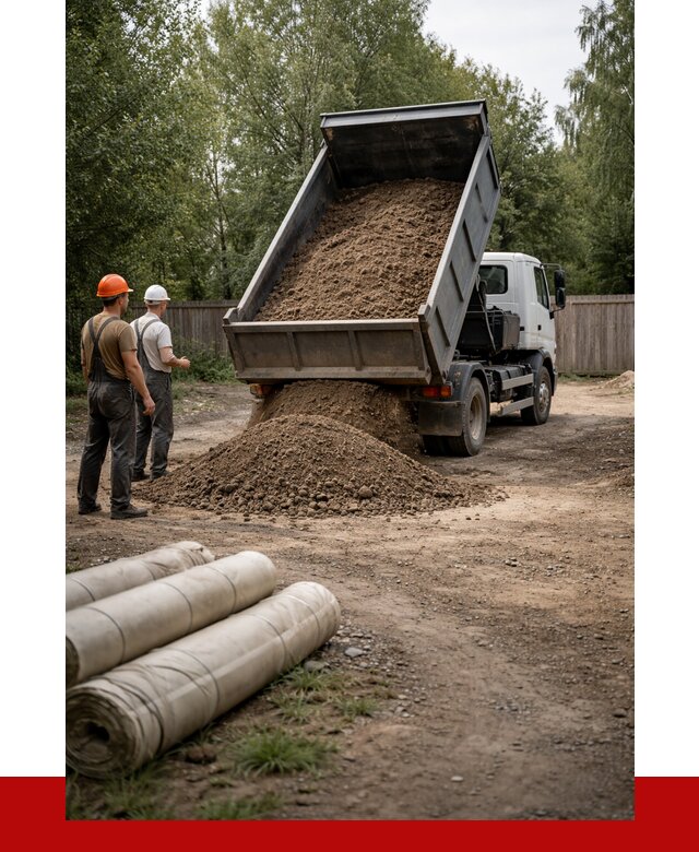 Доставка сыпучих материалов самосвалом в [cvi] от 4303 р. | ПРОНЕРУДКли