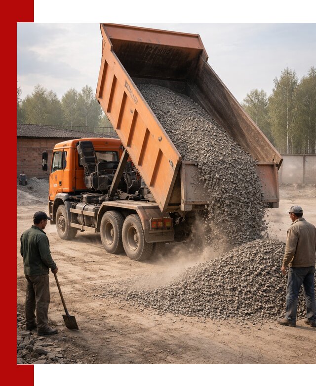 Доставка самосвалом 20 м3 в клине быстро и надежно