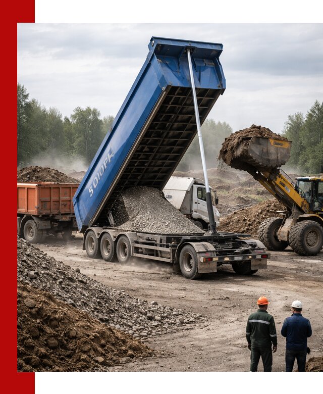 Аренда тонар 40 тонн в клине с доставкой материалов