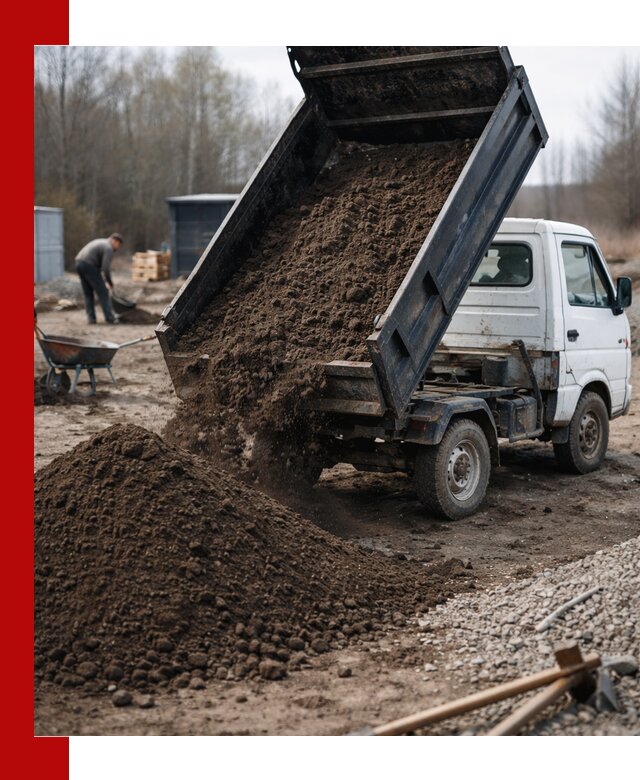 Аренда минисамосвала в клине для доставки сыпучих материалов