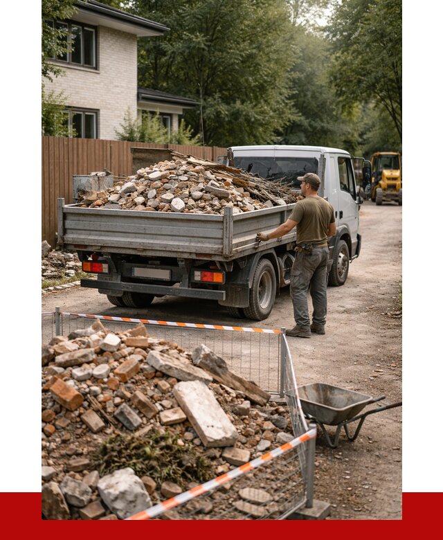 Вывоз строительного мусора с погрузкой в клине от 7684 р | ПРОНЕРУДКли