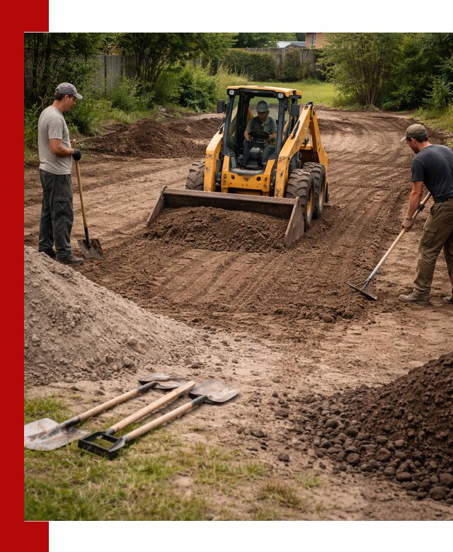Планировка участка грунтом с вывозом и доставкой в клине