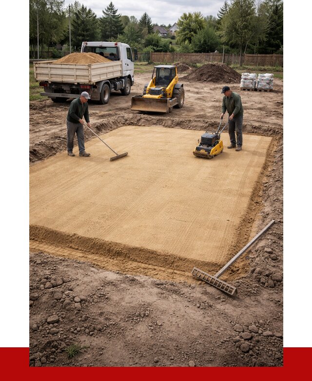 Устройство песчаной подушки в клине от 4610 р. ПРОНЕРУДКли